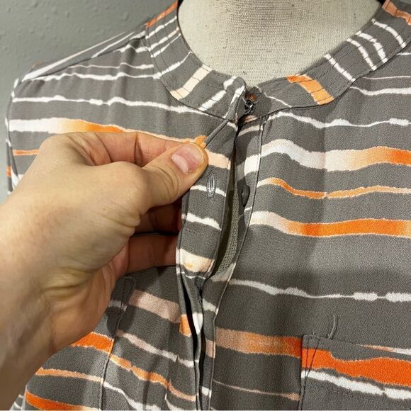 Long sleeve striped midi dress - Picture 10 of 14